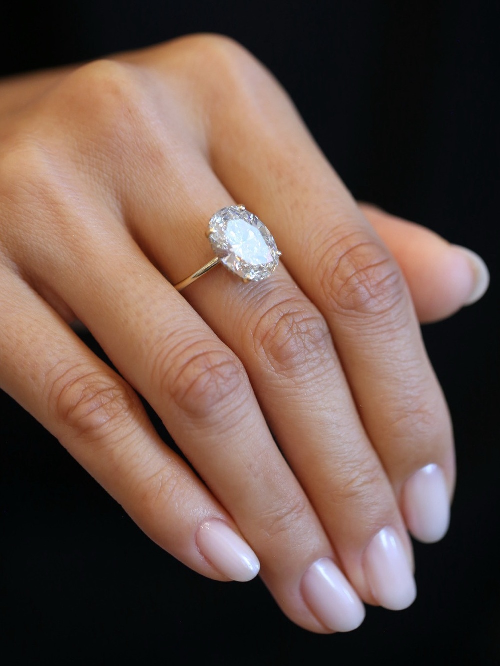 3 Carat Oval Lab Grown Diamond Solitaire Ring